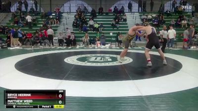 285 lbs Cons. Semi - Bryce Heerink, Gonzaga vs Matthew Weed, Catholic High School