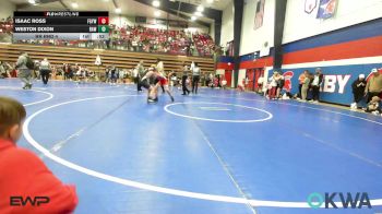96 lbs Rr Rnd 4 - Isaac Ross, Fort Gibson Youth Wrestling vs Weston Dixon, Raw Wrestling Club
