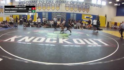 150 lbs Round 3 (8 Team) - Nate Barrett, VSUS Athletics RTC vs Prince Fortuna Abdullah, Buchholz