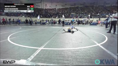 66 lbs Semifinal - Bryer Votaw, Madill Takedown vs Haze Mashburn, Collinsville Cardinal Youth Wrestling