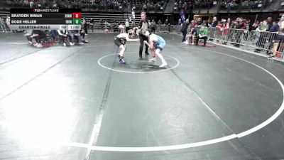 128 lbs Quarterfinal - Brayden Inman, Shawnee vs Bode Heller, Iron Horse