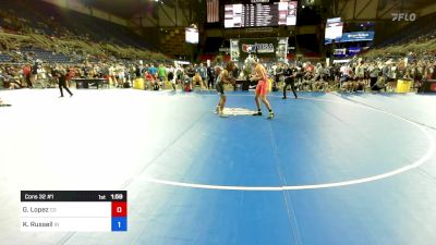 165 lbs Cons 32 #1 - Gunner Lopez, CO vs Kevon Russell, IN