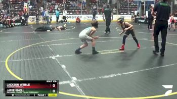 72 lbs Cons. Round 2 - Jackson Weible, Algonac Mat Rats vs Jamie Knoll, Michigan Center Young Cardinals