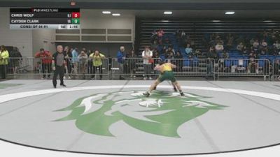 113 lbs Consi Of 64 #1 - Chris Wolf, NJ vs Cayden Clark, VA