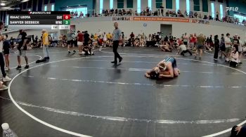 120 lbs Round 3 (4 Team) - Isaac Leota, Caveman vs Sawyer Seebeck, West Forsyth WC