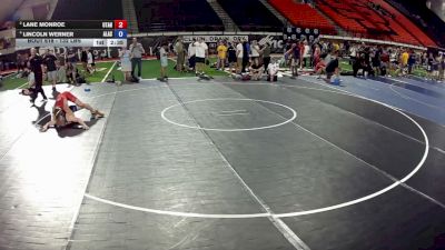 132 lbs 2nd Place Match - Lane Monroe, Utah vs Lincoln Werner, Alaska
