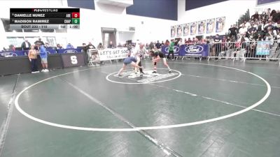 110 lbs Cons. Round 2 - Madison Ramirez, Chaparral vs Danielle Nunez, Adelanto