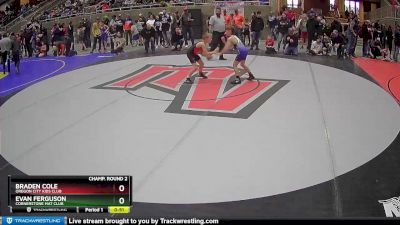 77 lbs Champ. Round 2 - Braden Cole, Oregon City Kids Club vs Evan Ferguson, Cornerstone Mat Club