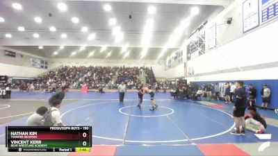 190 lbs Quarterfinal - Vincent Kerr, Bear Wrestling Academy vs Nathan Kim, Thunder Beckman