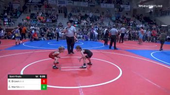 43 lbs Semifinal - Ryker Brown, Bixby Wrestling Club vs Camon Martin, Keystone Kids Wrestling Club