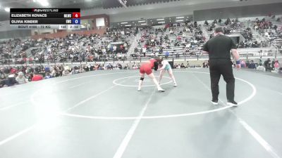 72 kg Champ. Rd Of 32 - Elizabeth Kovacs, Moses Lake Wrestling Club vs Olivia Kinder, Eagle Wrestling Club
