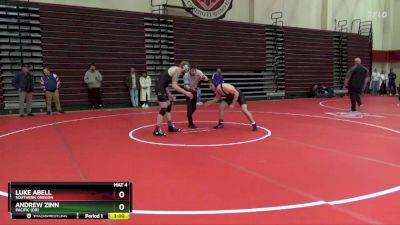 184 lbs Cons. Round 2 - Luke Abell, Southern Oregon vs Andrew Zinn, Pacific (OR)