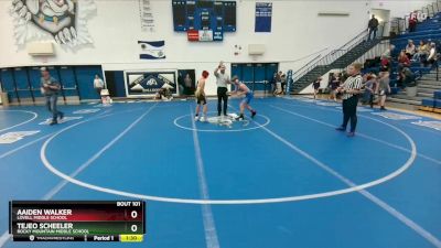 120 lbs Semifinal - Aaiden Walker, Lovell Middle School vs Tejeo Scheeler, Rocky Mountain Middle School