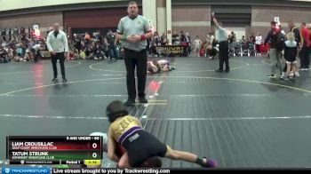 60 lbs Quarterfinal - Liam Crousillac, Gulf Coast Wrestling Club vs Tatum Strunk, Somerset Wrestling Club