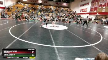 130 lbs Cons. Round 3 - Leona Vickers, Worland vs Teagan Dice, Cheyenne East