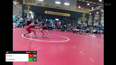 90 lbs Finals (8 Team) - Katie Rowles, Indiana INFERNO GOLD vs Olivia Hay, Midwest Assasins
