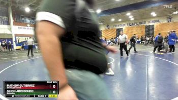 190 lbs Champ. Round 3 - Mathew Gutierrez, Brawley Union vs Simon Arredondo, Bullard