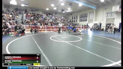 145 lbs Champ. Round 2 - Ryder Yoshitake, San Marino vs Joseph Miranda, Laguna Hills