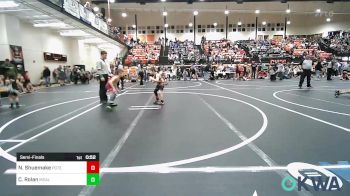 Semifinal - Noah Shuemake, Poteau Youth Wrestling Academy vs Creed Rolan, Mcalester Youth Wrestling