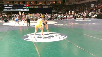 Girls 140 lbs Cons. Round 2 - Olivia Ortiz, Belen vs Lily Seus, La Cueva