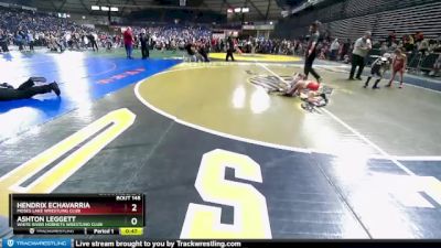 56 lbs Champ. Round 1 - Hendrix Echavarria, Moses Lake Wrestling Club vs Ashton Leggett, White River Hornets Wrestling Club