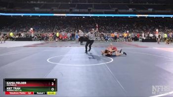 D1-132 lbs Cons. Round 1 - Kamia Fielder, Milford HS vs Kiet Tran, Warren Mott HS