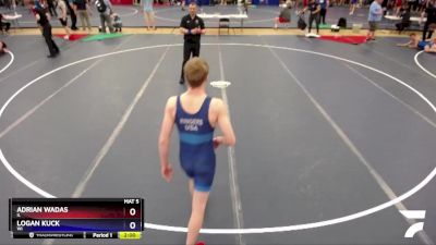 144 lbs Quarterfinal - Adrian Wadas, IL vs Logan Kuck, WI