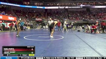 3A-132 lbs Champ. Round 2 - Kael Kurtz, Iowa City, City High vs Henry Bagby, Urbandale