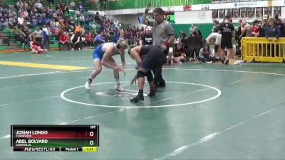 157 lbs Champ. Round 3 - Abel Bolyard, Louisville vs Josiah Longo, Clearview