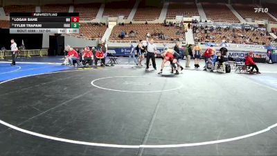 157-D4 Champ. Round 1 - Tyler Trapani, Fountain Hills High School vs Logan Bahe, Monument Valley High School