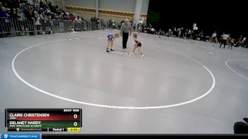 58-60 lbs Cons. Round 1 - Claire Christensen, Iowa vs Delaney Hardy, MWC Wrestling Academy