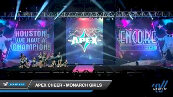 Apex Cheer - Monarch Girls [2019 Youth - Small 2 Day 1] 2019 Encore Championships Houston D1 D2