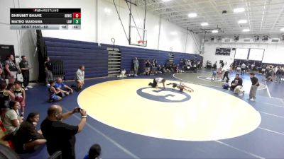 62 lbs 1st Place Match - Mateo Maidana, LAWC vs Dhrumit Bhave, Rancho Bernardo Wrestling Club
