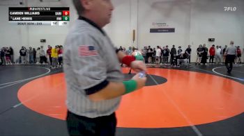 215 lbs Quarterfinal - Lane Hewig, North Wrestling Organization vs Camden Williams, Whiteland