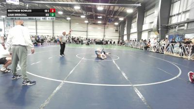 126 lbs Rr Rnd 2 - Matthew Rowles, 4M Strength - HSB vs Liam Driscoll, New England Gold - HSB
