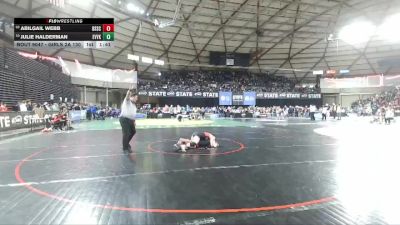 Girls 2A 130 lbs Champ. Round 1 - Abilgail Webb, Bellingham (Girls) vs Julie Halderman, East Valley (Yakima) (Girls)