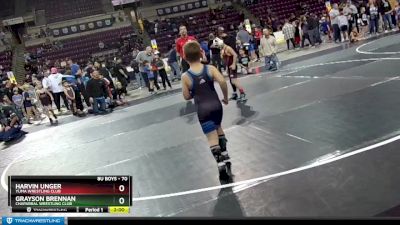 70 lbs Round 1 - Grayson Brennan, Chaparral Wrestling Club vs Harvin Unger, Yuma Wrestling Club