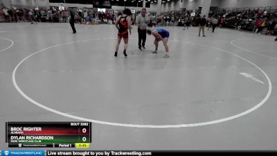 190 lbs Cons. Round 3 - Broc Righter, Alabama vs Dylan Richardson, Park Wrestling Club