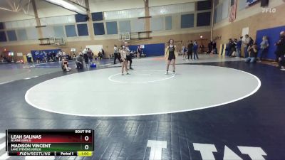 110lbs Cons. Round 4 - Madison Vincent, Lake Stevens (Girls) vs Leah Salinas, Blaine (Girls)