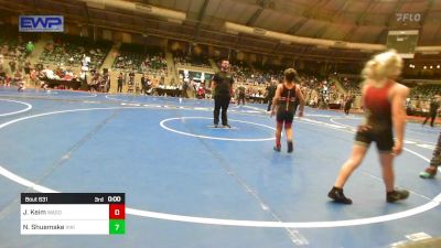 90 lbs Semifinal - Mathias Aragon, Verdigris Youth Wrestling vs Abigail LeGrand, Sperry Wrestling Club