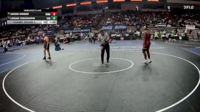 D 1 215 lbs Champ. Round 2 - Jadon Weber, Brother Martin vs Logan Tokohopie, Live Oak