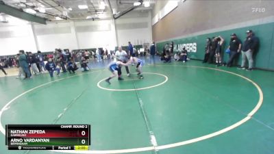 132 lbs Champ. Round 2 - Arno Vardanyan, Birmingham vs Nathan Zepeda, Gabrielino