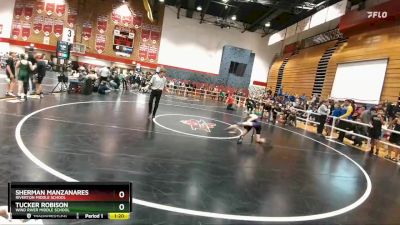 80 lbs Quarterfinal - Tucker Robison, Wind River Middle School vs Sherman Manzanares, Riverton Middle School