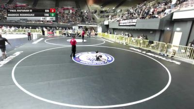43 lbs Semis - Maddox Rodriguez, The Valley Wrestling Club vs Paul Rafanan III, Riverside Rascals