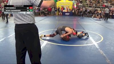 108 lbs Cons. Round 3 - Wyatt Shoemaker, West Liberty vs Levi Daniels, Crestwood