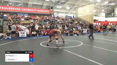 70 kg Final - Mario Mason, Lehigh Valley Wrestling Club vs Jake Keating, Cavalier Wrestling Club
