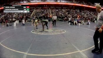 4A 113 lbs Cons. Round 2 - Abdel Adams, Southwest Guilford High School vs Spencer Sterling, Cardinal Gibbons