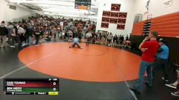 285 lbs Quarterfinal - Zain Younas, Powell vs Ben Niedo, Wyoming Indian