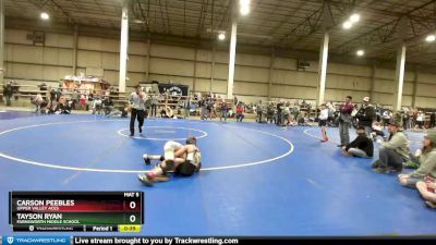 85 lbs Cons. Semi - Carson Peebles, Upper Valley Aces vs Tayson Ryan, Farnsworth Middle School