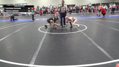 100 lbs Champ. Round 1 - Alilyana Zachare, South Central Punisher vs Nicole Abrego, JUIC3 ACAD3MY WRESTLING